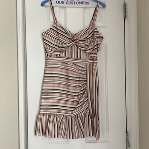 Parker Short Linen Striped Dress